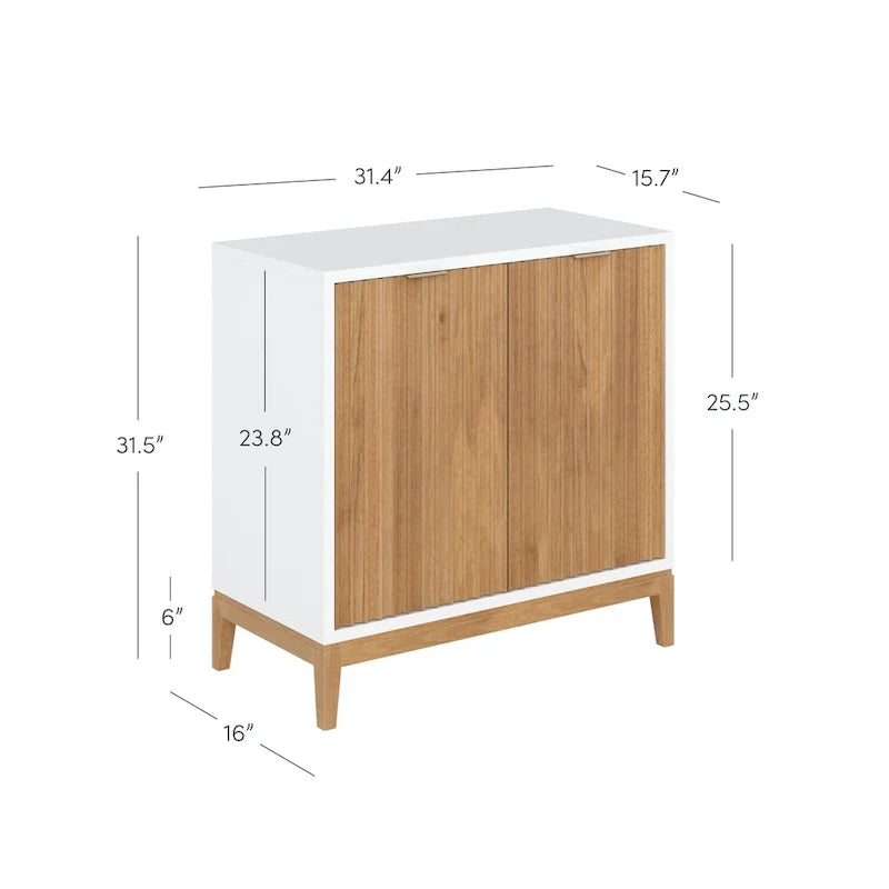 Jasper Contemporary Sideboard - Kitchen Storage Cabinet with Elegant Fluted Doors 32