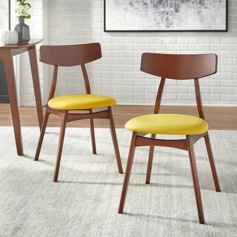 Set of 2 Cadiz Dining Chairs in Solid Beechwood by Simple Living 24