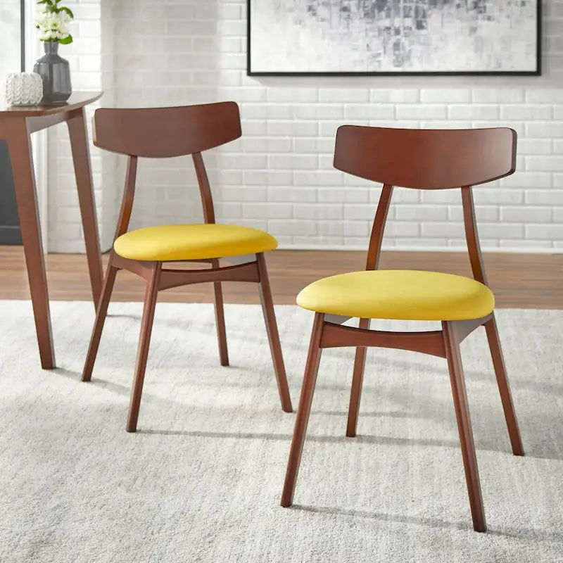 Set of 2 Cadiz Dining Chairs in Solid Beechwood by Simple Living 2