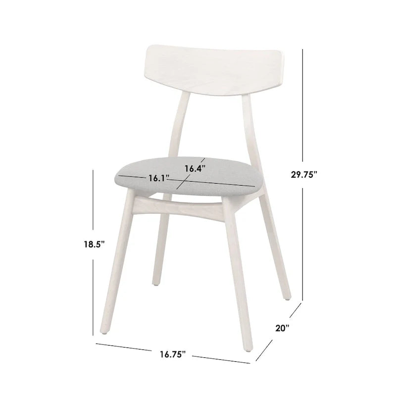 Set of 2 Cadiz Dining Chairs in Solid Beechwood by Simple Living 20