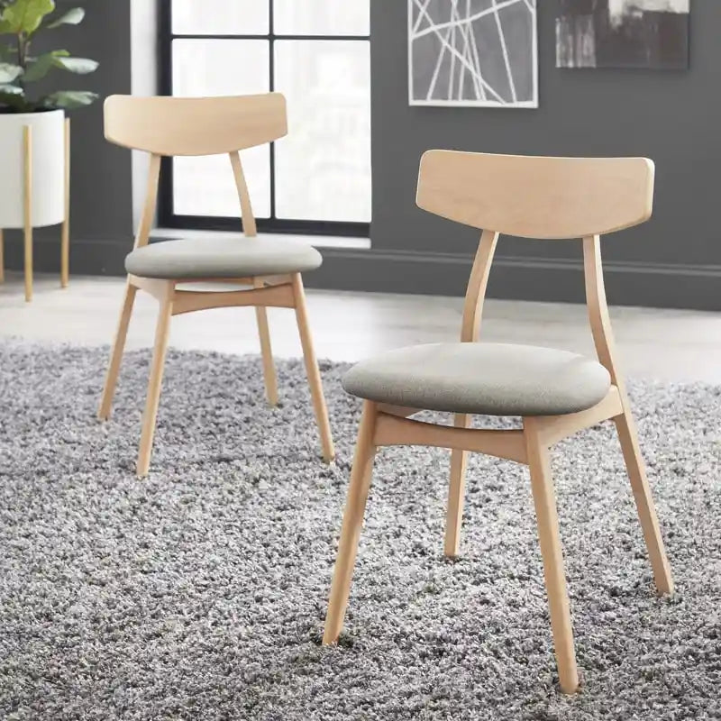 Set of 2 Cadiz Dining Chairs in Solid Beechwood by Simple Living 21