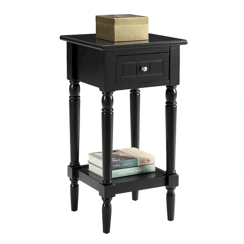 Khloe French Country Accent Table with Shelf and Drawer by Convenience Concepts 2
