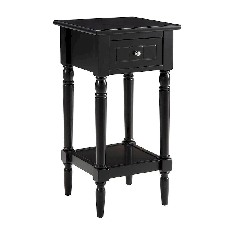 Khloe French Country Accent Table with Shelf and Drawer by Convenience Concepts 4