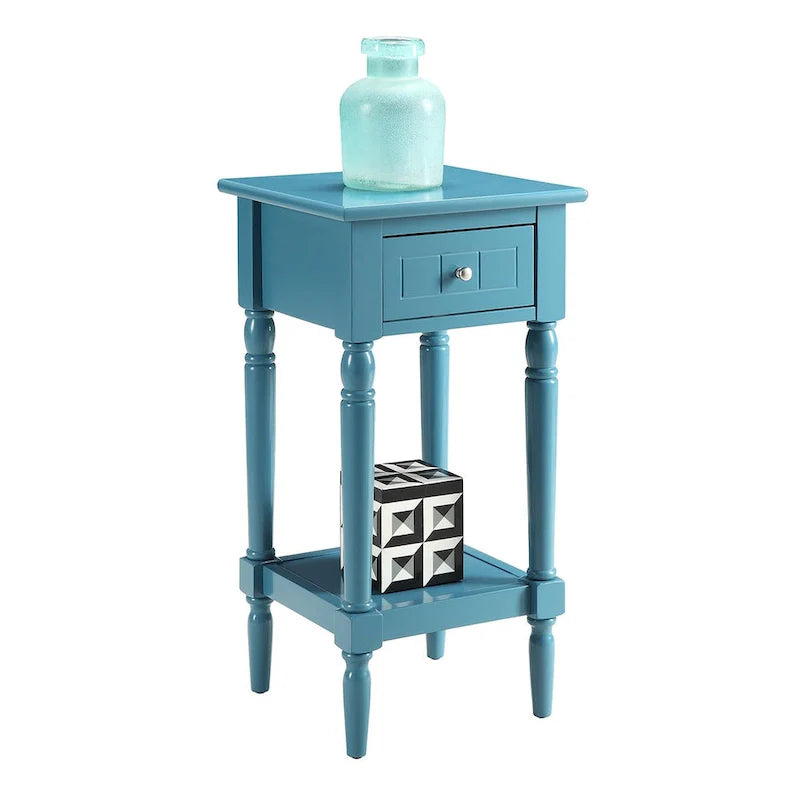 Khloe French Country Accent Table with Shelf and Drawer by Convenience Concepts 10
