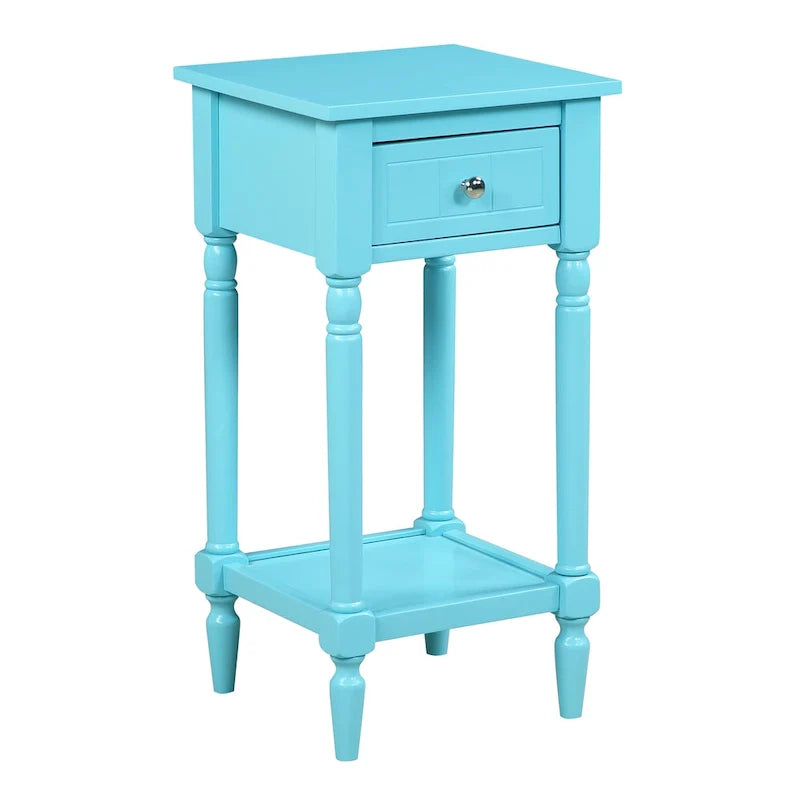 Khloe French Country Accent Table with Shelf and Drawer by Convenience Concepts 16
