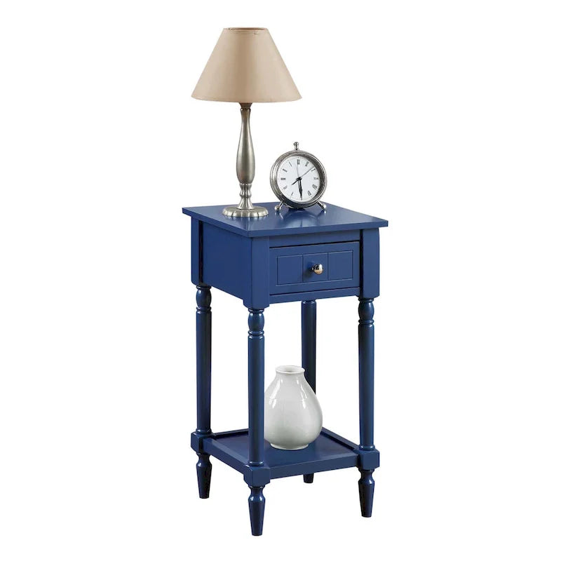 Khloe French Country Accent Table with Shelf and Drawer by Convenience Concepts 18