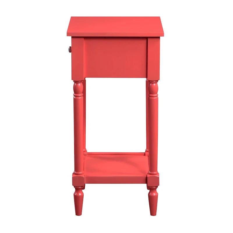 Khloe French Country Accent Table with Shelf and Drawer by Convenience Concepts 23