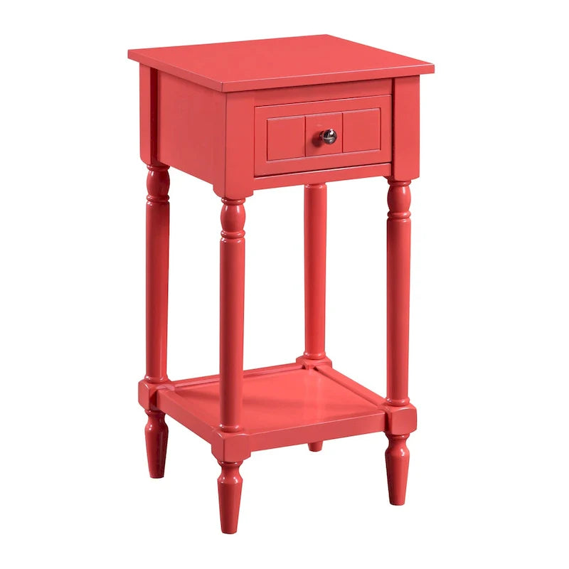 Khloe French Country Accent Table with Shelf and Drawer by Convenience Concepts 24