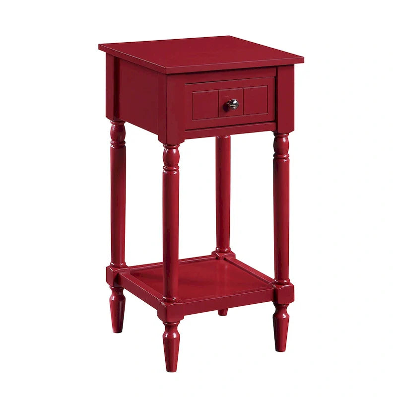 Khloe French Country Accent Table with Shelf and Drawer by Convenience Concepts 32