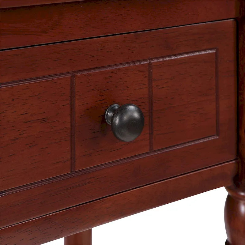 Khloe French Country Accent Table with Shelf and Drawer by Convenience Concepts 35
