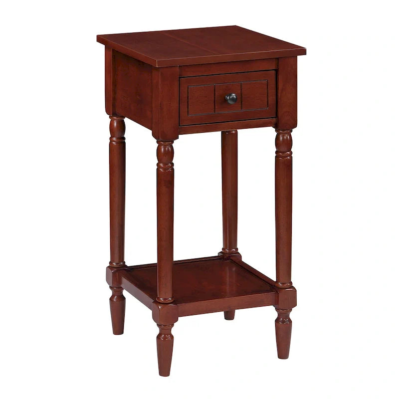 Khloe French Country Accent Table with Shelf and Drawer by Convenience Concepts 36