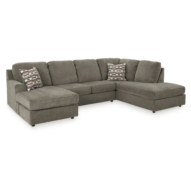 Signature Design by Ashley O'Phannon Putty 2-Piece Sectional Sofa with Chaise - Dimensions: 125W x 86D x 38H 2