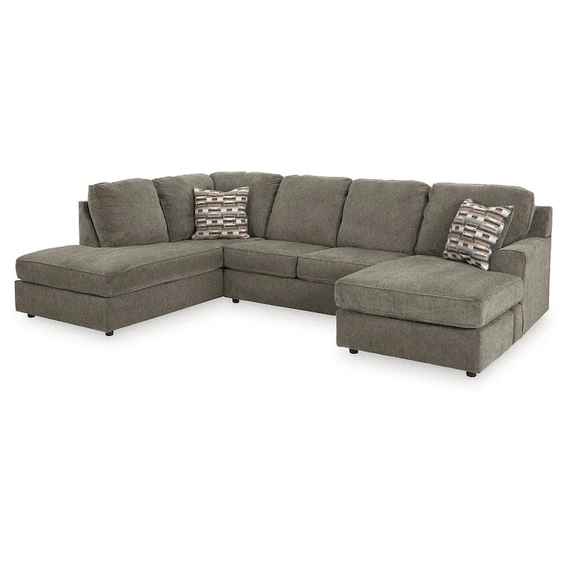 Signature Design by Ashley O'Phannon Putty 2-Piece Sectional Sofa with Chaise - Dimensions: 125W x 86D x 38H 7
