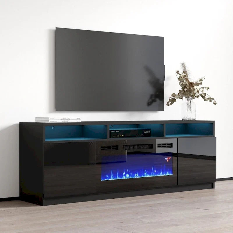 Modern 63-Inch TV Stand with Reno 05 Electric Fireplace 4