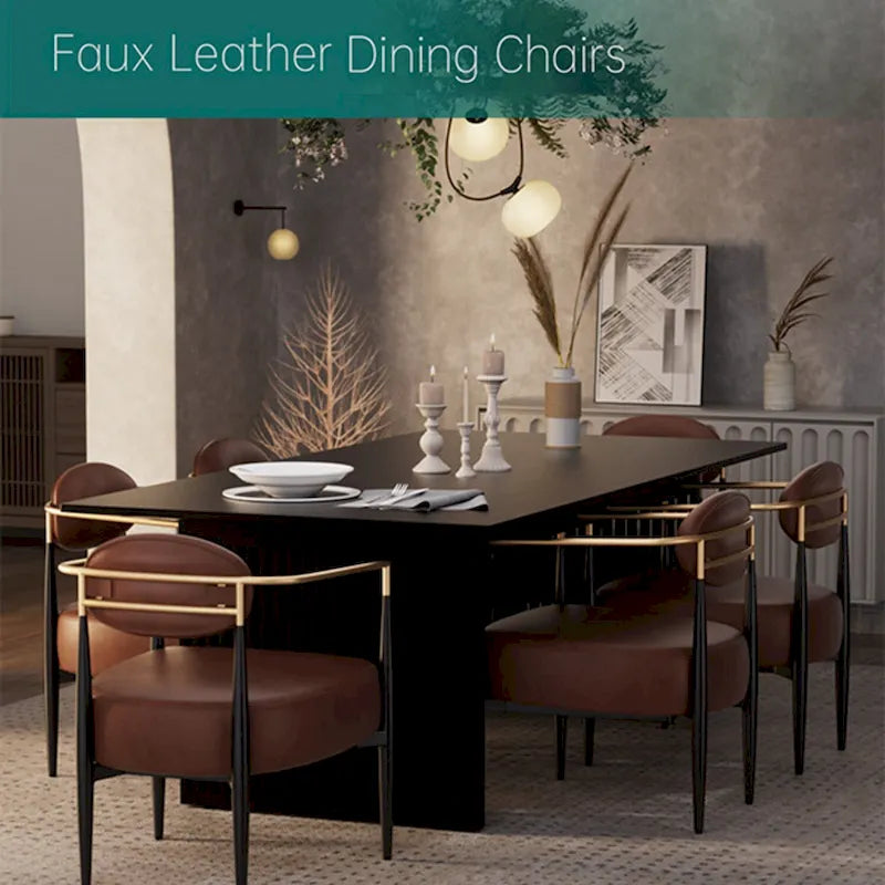 Plush Boucle Dining Chair with Thick Cushion and Elegant Metal Frame for Living Room 6