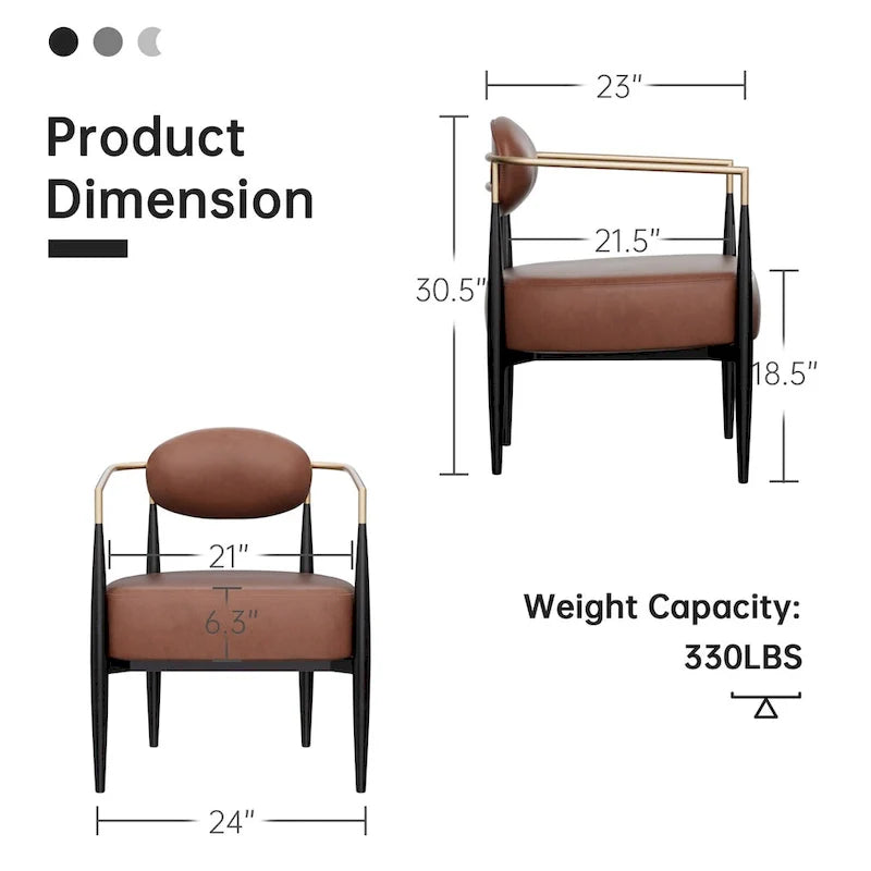 Plush Boucle Dining Chair with Thick Cushion and Elegant Metal Frame for Living Room 11