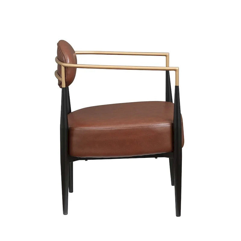 Plush Boucle Dining Chair with Thick Cushion and Elegant Metal Frame for Living Room 14
