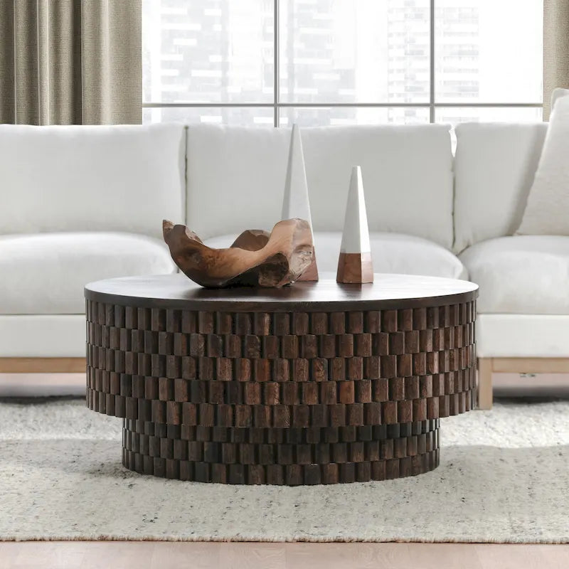 Norwood 40-Inch Round Coffee Table by Classic Home 18