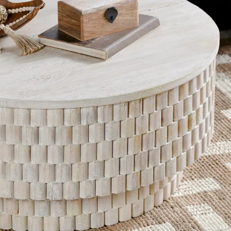 Norwood 40-Inch Round Coffee Table by Classic Home 17