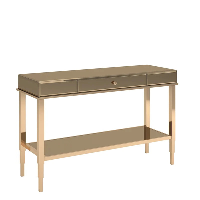 iNSPIRE Q Bold Camille Mirrored Console Table TV Stand with Drawer 18