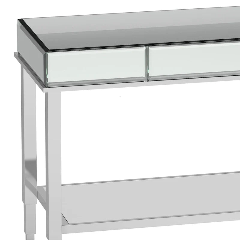 iNSPIRE Q Bold Camille Mirrored Console Table TV Stand with Drawer 12