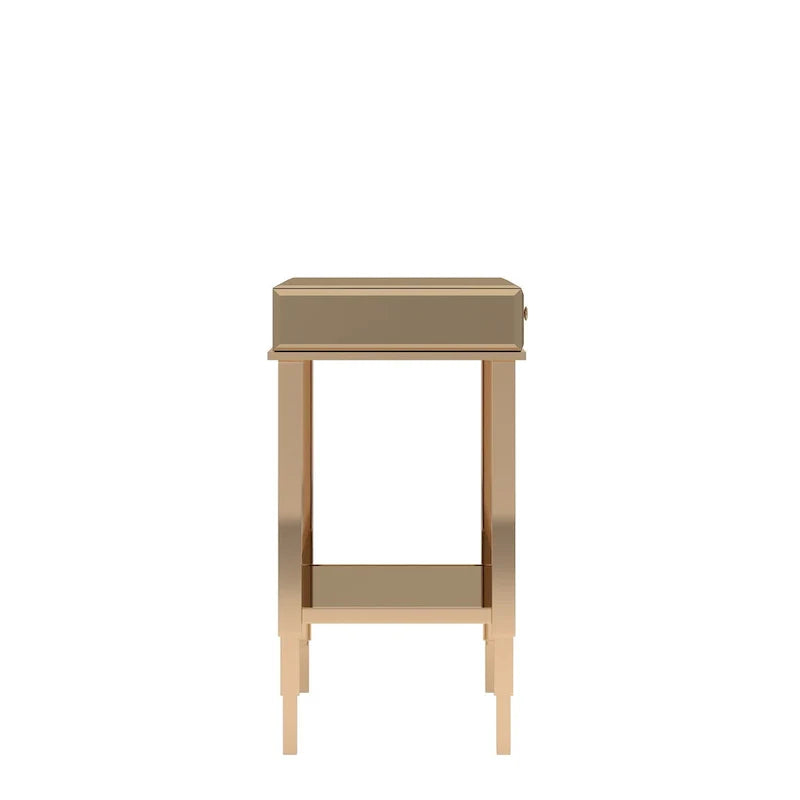 iNSPIRE Q Bold Camille Mirrored Console Table TV Stand with Drawer 15