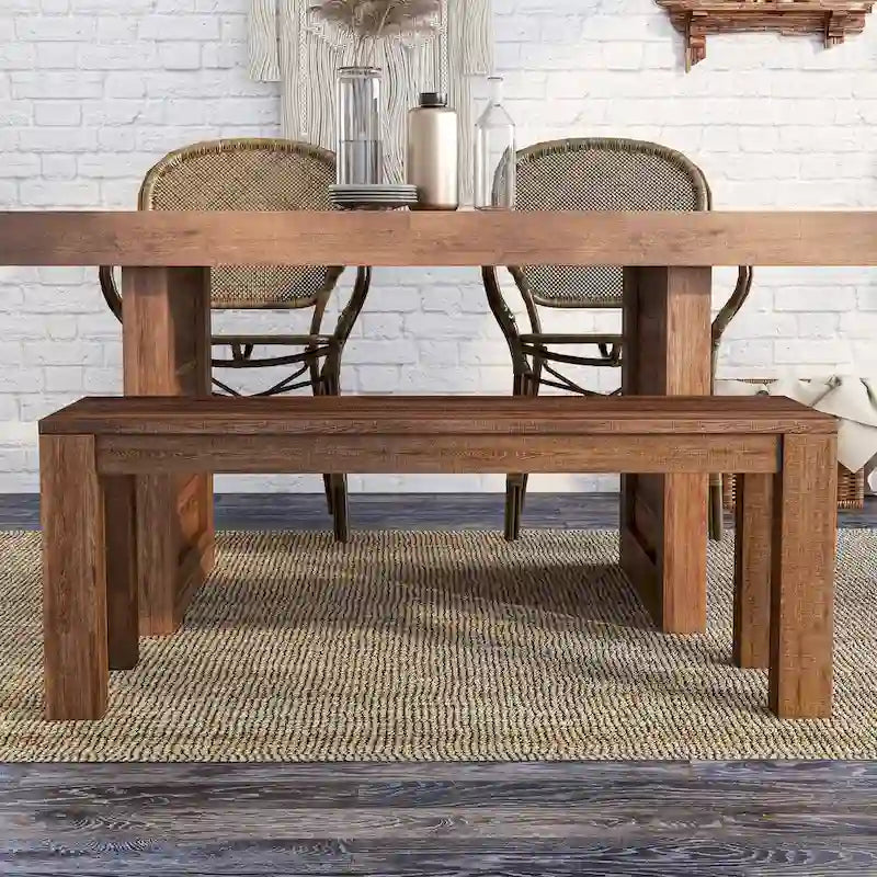 Anaisha Rustic Solid Mango Wood Dining Bench - Furniture of America 4
