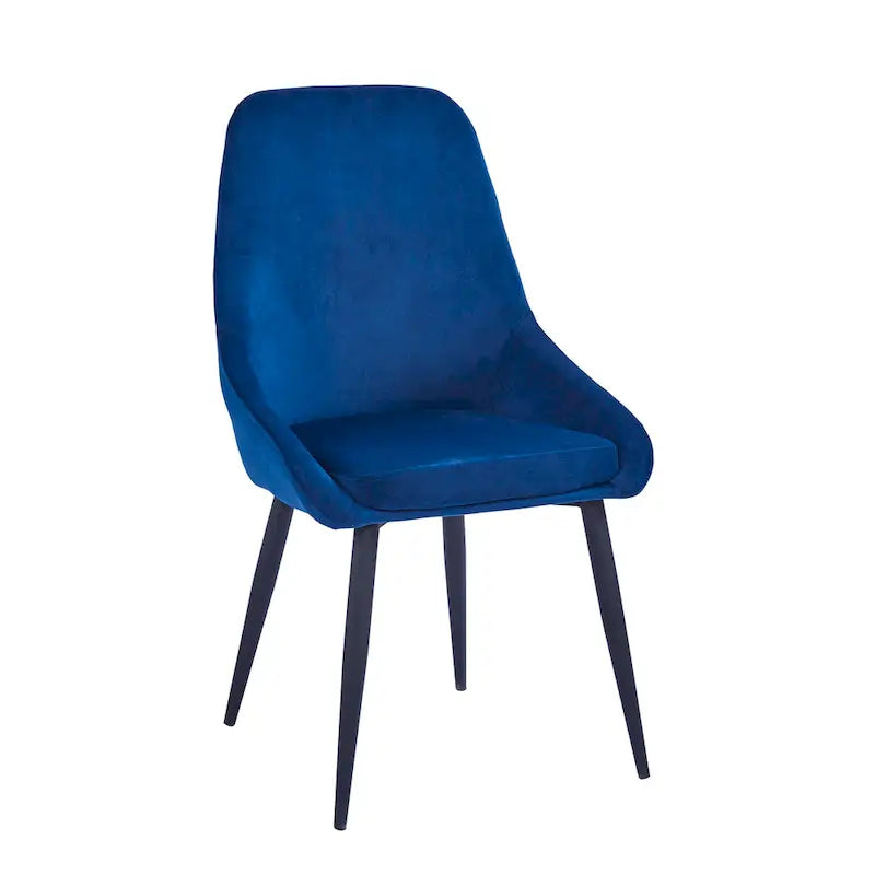 Porthos Home Set of 2 Fern Dining Chairs - Velvet Upholstery with Steel Legs 3