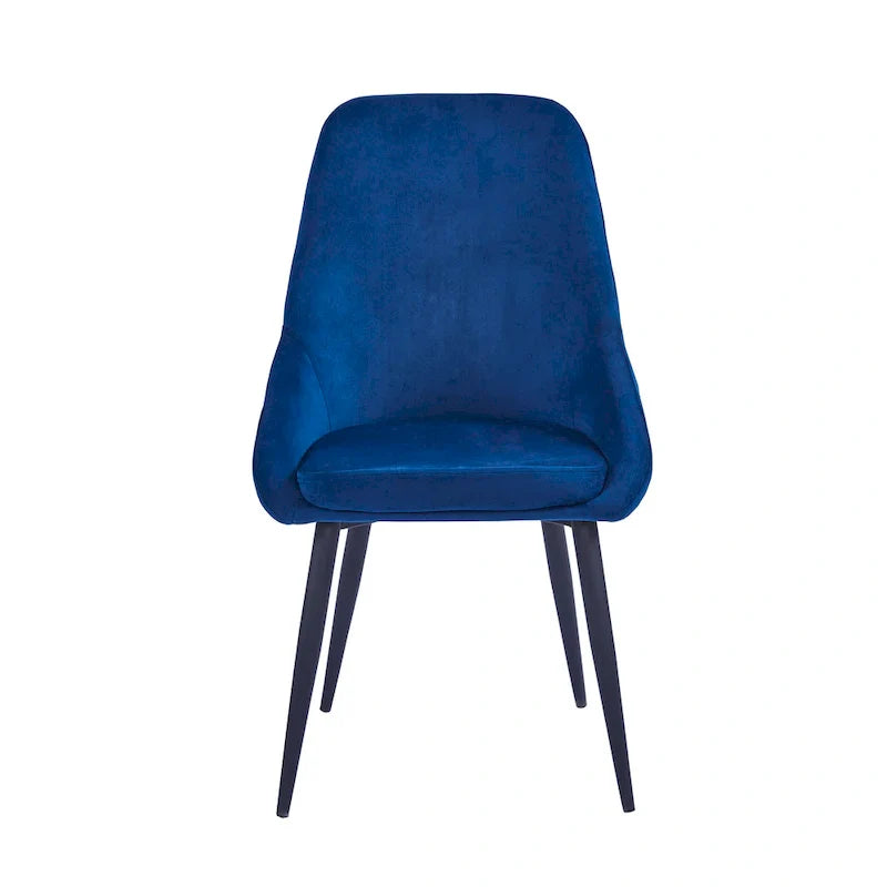 Porthos Home Set of 2 Fern Dining Chairs - Velvet Upholstery with Steel Legs 4
