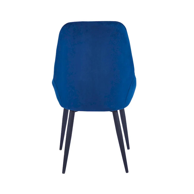 Porthos Home Set of 2 Fern Dining Chairs - Velvet Upholstery with Steel Legs 6