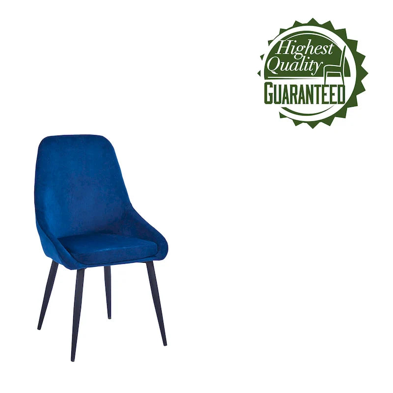 Porthos Home Set of 2 Fern Dining Chairs - Velvet Upholstery with Steel Legs 8