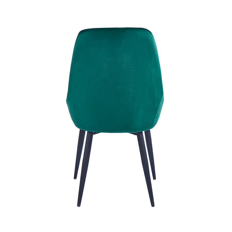 Porthos Home Set of 2 Fern Dining Chairs - Velvet Upholstery with Steel Legs 13