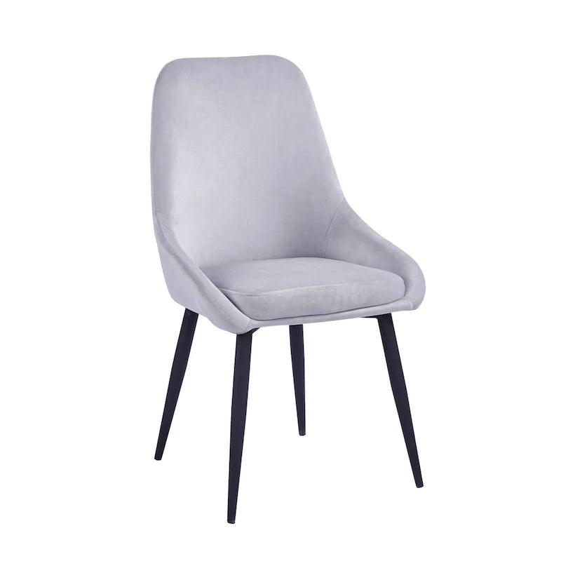 Porthos Home Set of 2 Fern Dining Chairs - Velvet Upholstery with Steel Legs 17