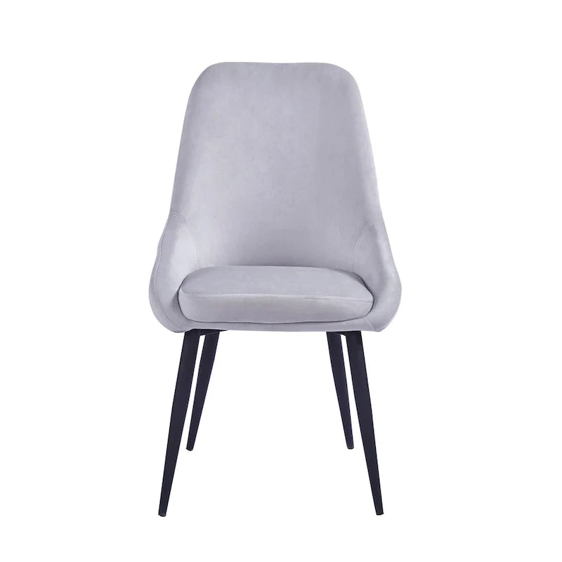 Porthos Home Set of 2 Fern Dining Chairs - Velvet Upholstery with Steel Legs 18
