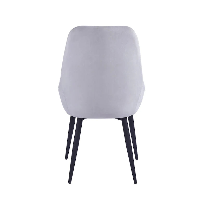 Porthos Home Set of 2 Fern Dining Chairs - Velvet Upholstery with Steel Legs 20