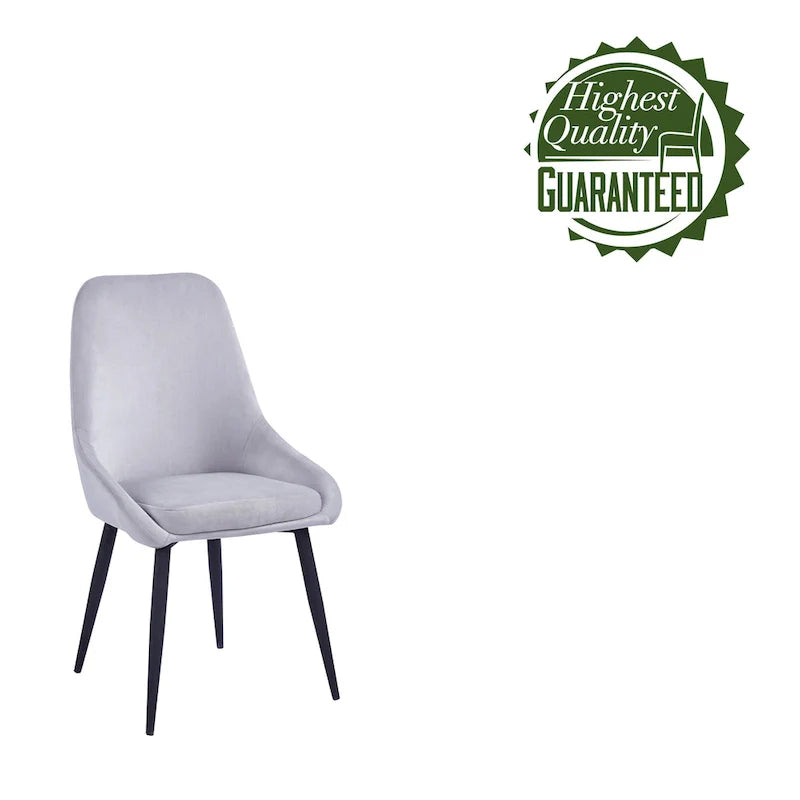 Porthos Home Set of 2 Fern Dining Chairs - Velvet Upholstery with Steel Legs 22