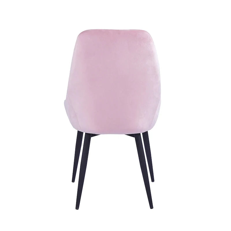 Porthos Home Set of 2 Fern Dining Chairs - Velvet Upholstery with Steel Legs 27