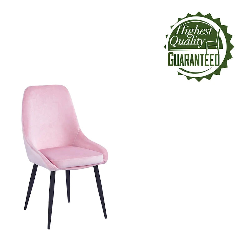 Porthos Home Set of 2 Fern Dining Chairs - Velvet Upholstery with Steel Legs 29