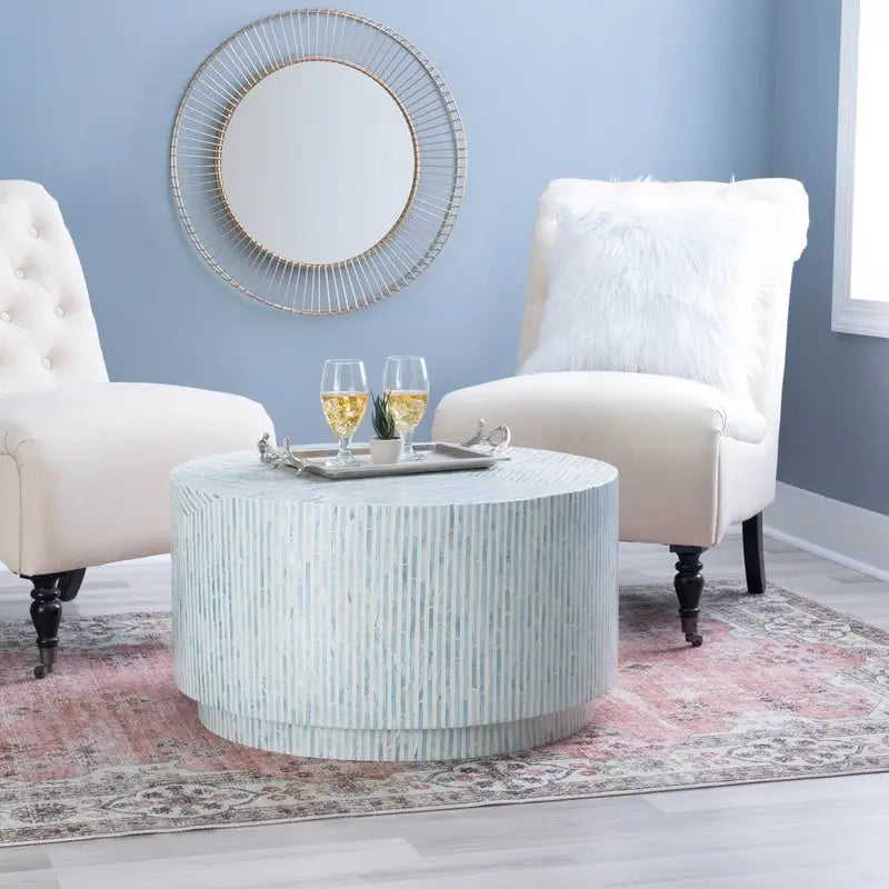 Capiz-Inspired Mosaic Coffee Table 1