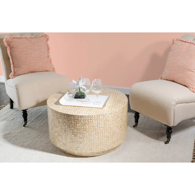 Capiz-Inspired Mosaic Coffee Table 3