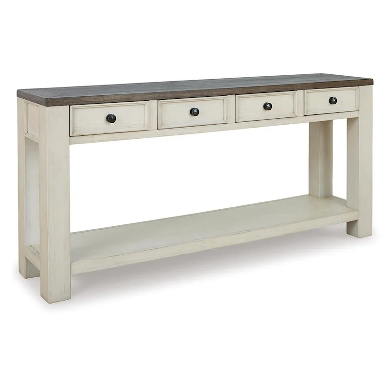 Signature Design by Ashley Bolanburg Rustic Farmhouse Sofa Table 7