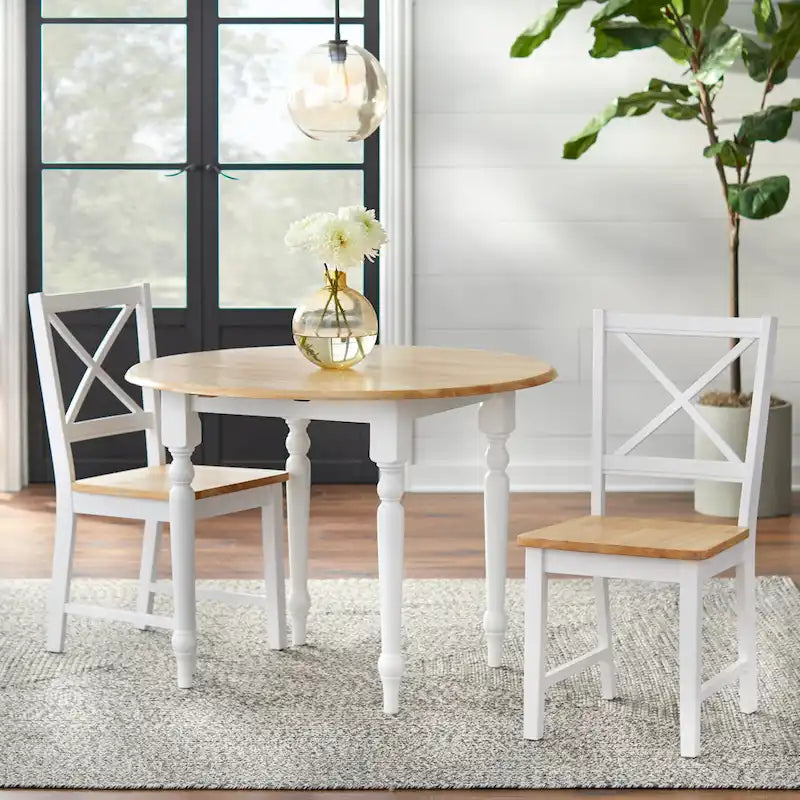 Set of 2 Solid Wood Crossback Dining Chairs by Simple Living 6