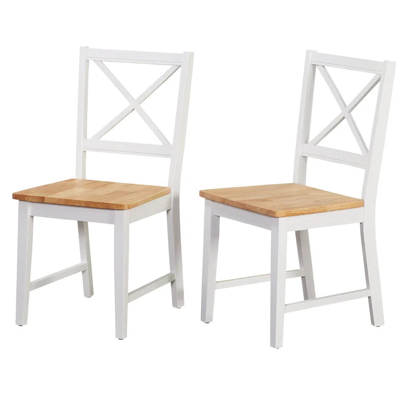Set of 2 Solid Wood Crossback Dining Chairs by Simple Living 7