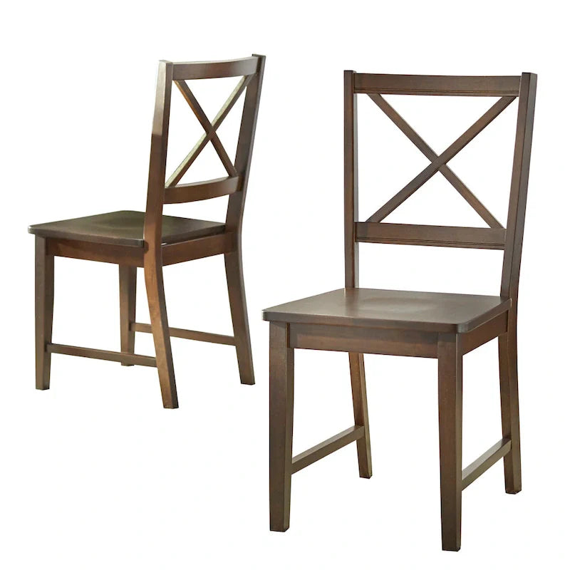 Set of 2 Solid Wood Crossback Dining Chairs by Simple Living 9