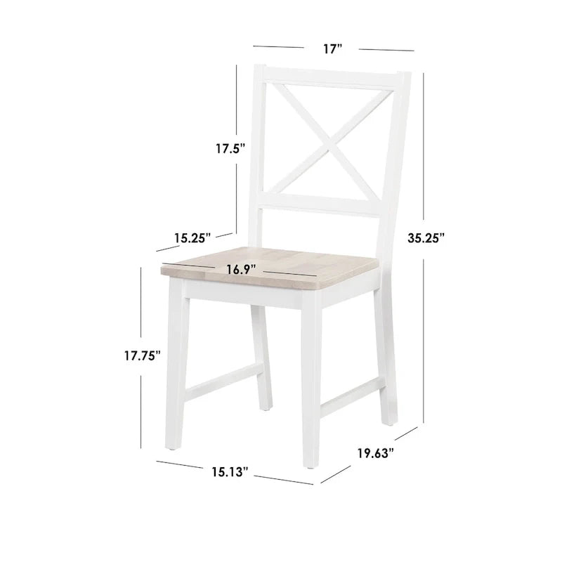 Set of 2 Solid Wood Crossback Dining Chairs by Simple Living 11