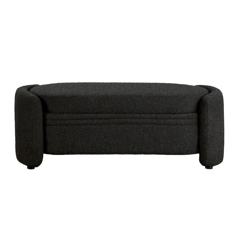 Denhour Contemporary Boucle Storage Bench - DH BASIC Pressice for Bedroom and Entryway 12