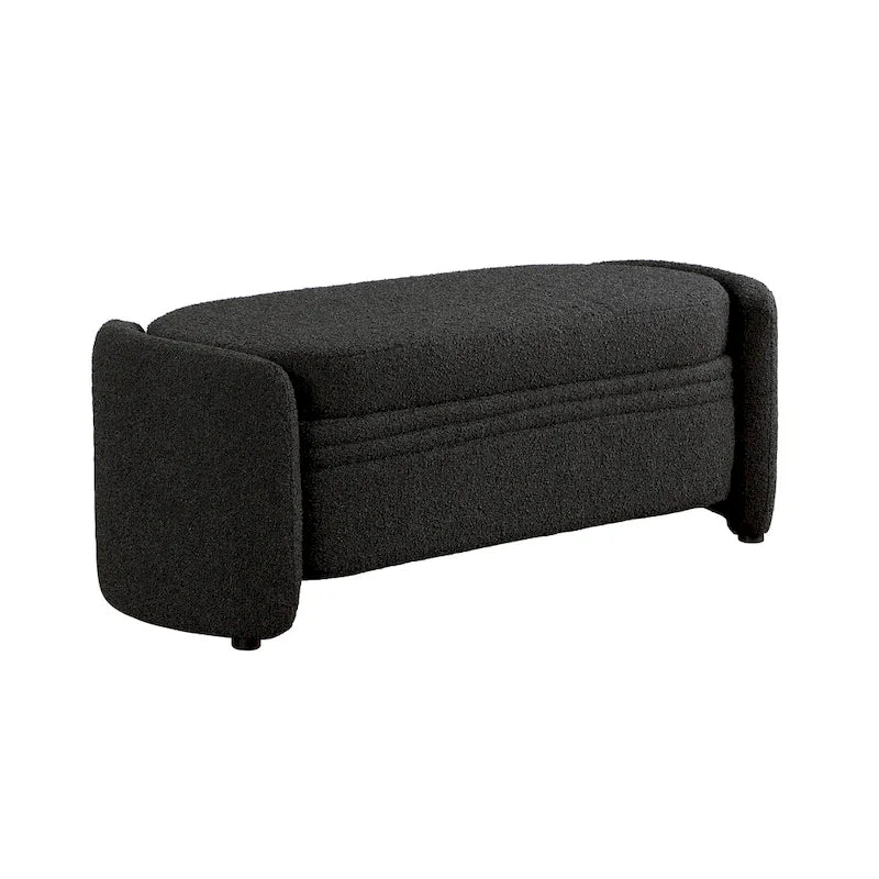 Denhour Contemporary Boucle Storage Bench - DH BASIC Pressice for Bedroom and Entryway 13