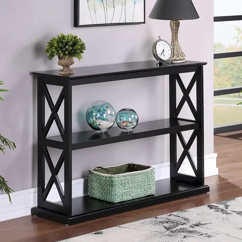 Coventry Console Table with Shelves by Convenience Concepts 1