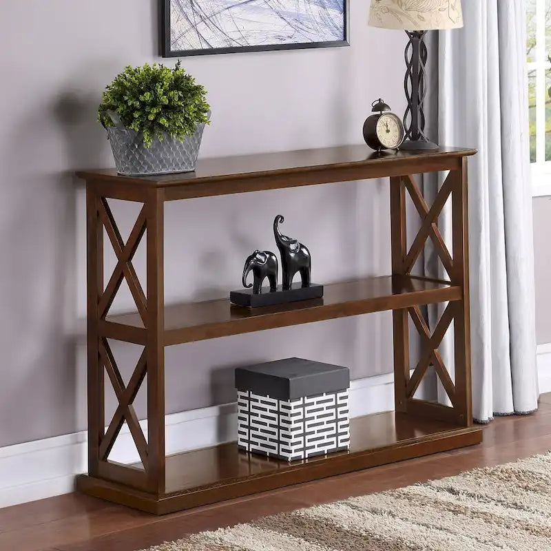Coventry Console Table with Shelves by Convenience Concepts 9