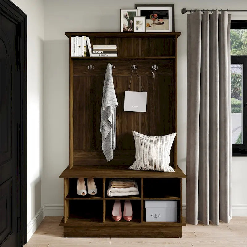CraftPorch Contemporary Hall Tree with Storage Solutions 7